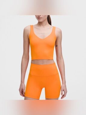 Lululemon Align Tank Top Light Support, A/B Cup, Sizzling Citrus Size 6 NWT